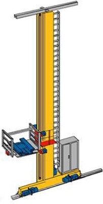 Height 12900mm Lightweight ASRS Stacker Crane Single Mast SRM